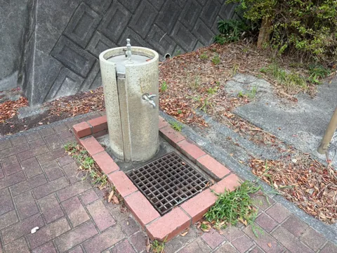 水堀公園：園内の水飲み場