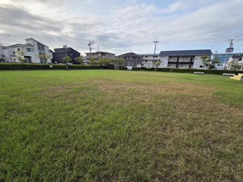 葦間公園：一面に広がる芝生広場