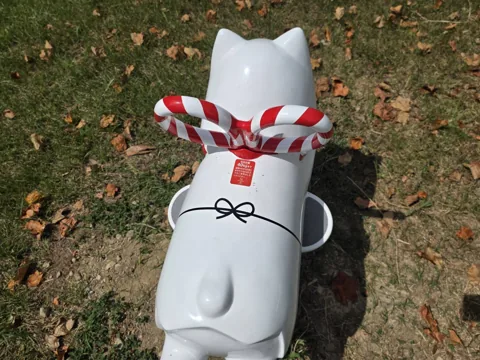 北川瀬公園：動物型スプリング遊具（白）