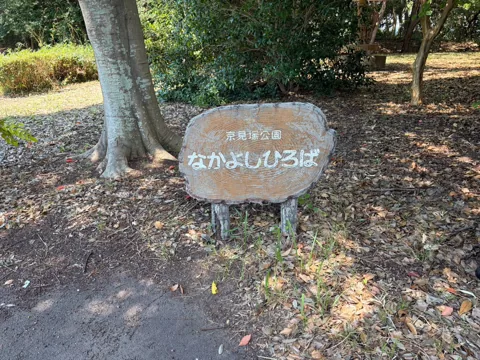 京見塚公園：京見塚公園「なかよしひろば」の案内石