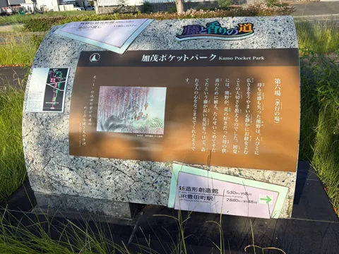 豊田加茂ポケットパーク：豊田加茂ポケットパークの「歴史の道」案内板