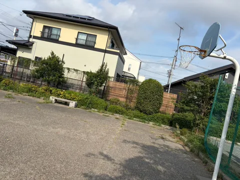 豊田東原梅ノ木公園：園内に設置されたバスケットゴール