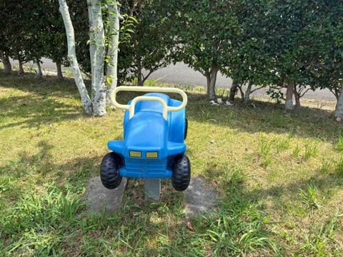 豊田本郷公園：車をかたどったスプリング遊具