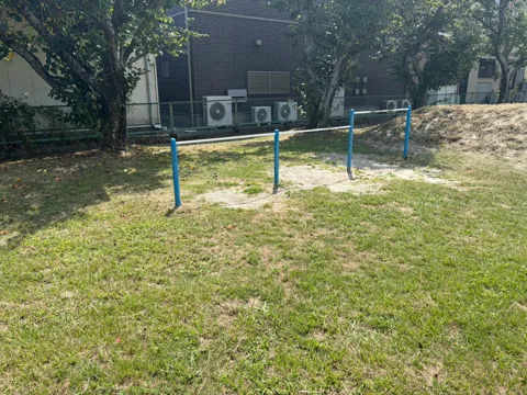 竜洋十束公園：園内に設置された鉄棒
