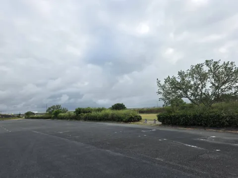 はまぼう公園：白線区画のある舗装駐車場